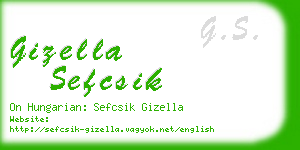 gizella sefcsik business card